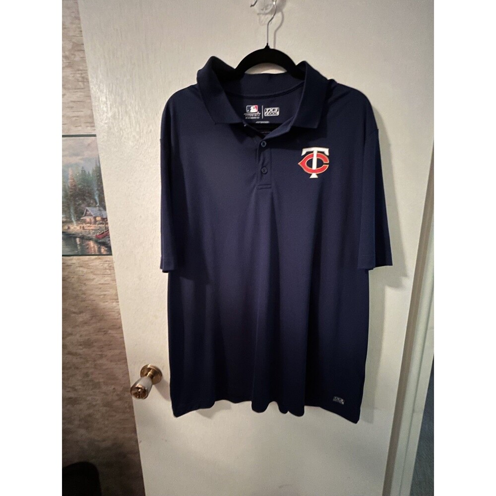 Minnesota Twins Navy MLB tx3 cool Polo Shirt Size ‎ XXL